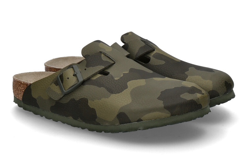 Birkenstock Clogs BOSTON NORMAL DESERT SOIL camoflage green